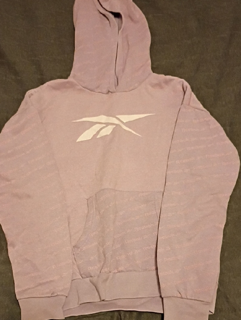Reebok Pastel Lilac Hoodie with White Vector Logo